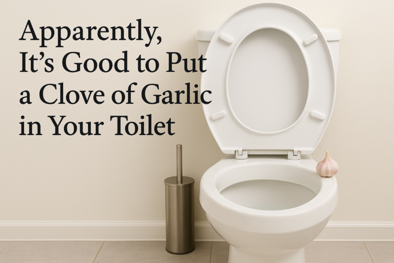 Apparemment, il est bon de mettre une gousse d’ail dans vos toilettes