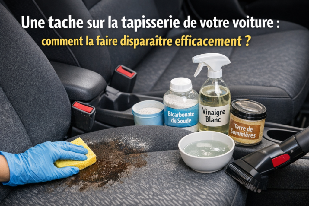 Une tache sur la tapisserie de votre voiture