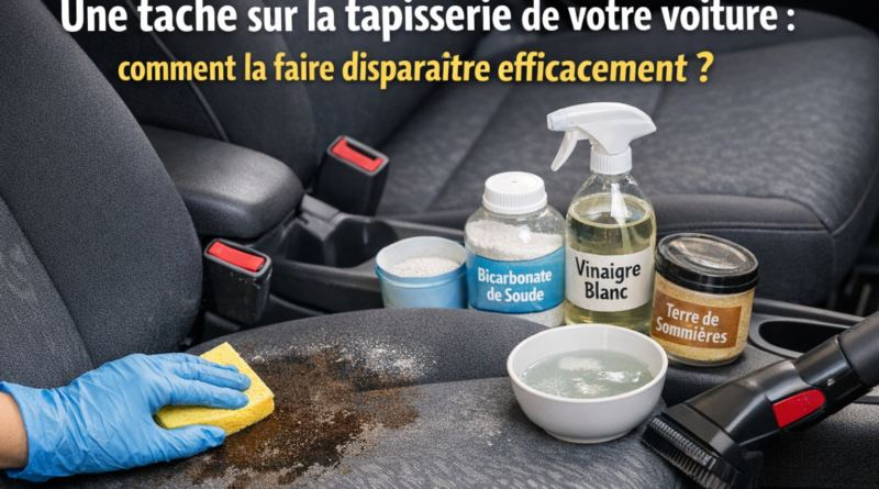 Une tache sur la tapisserie de votre voiture