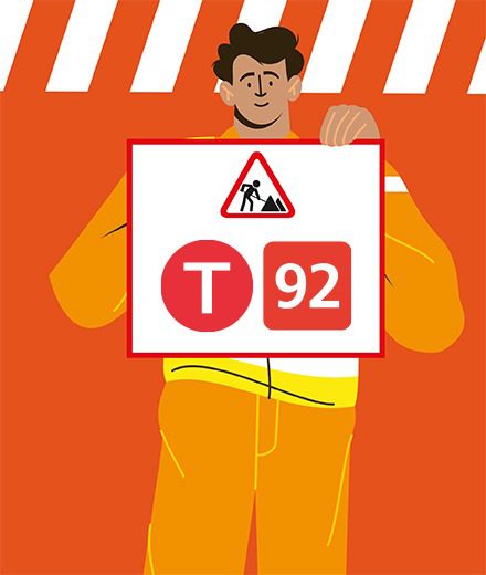 Tram 92 – interruption