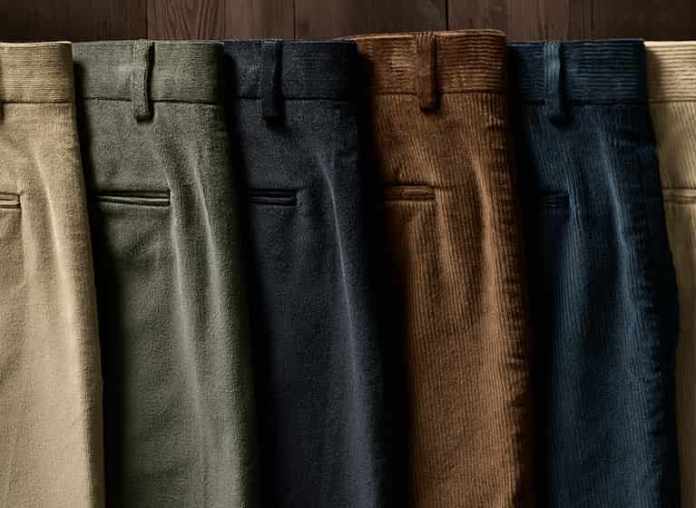 Top 10 des pantalons en velours côtelé tendance pour hommes en ce moment
