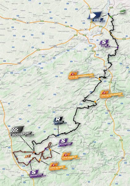 LES SPRINTERS A LA MANOEUVRE A ROCHEFORT  Ethias Tour de Wallonie 2022 – Présentation de l’étape 3