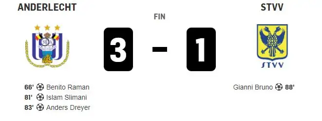 Trois buts une précieuse victoire: Anderlecht