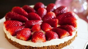 tarte aux fraises et aux spéculoos