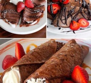 CRÊPE AU CHOCOLAT AUX FRAISES