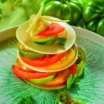 #Recette : #Carpaccio de tomates anciennes au #Beaufort