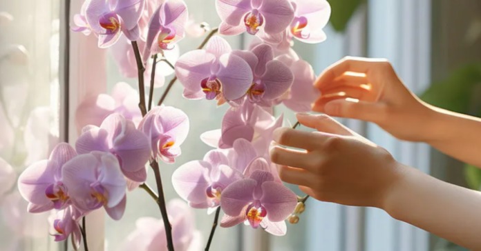Eau magique pour orchidées. Il élimine les moisissures et renforce la plante