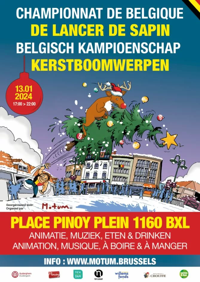 Championnat de Belgique de lancer de sapin à Auderghem