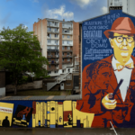 Une fresque en hommage à Georges Simenon