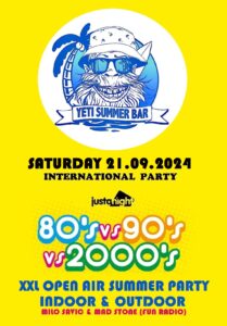 20240921vertical-209x300 INTERNATIONAL OPEN AIR PARTY - Le Yéti Summer Bar | 80's 90's 2000's | INDOOR & OUTDOOR - Powered By Just A Night