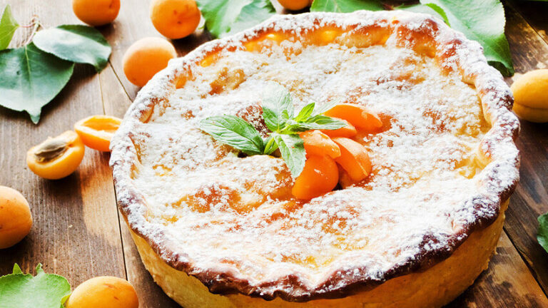 #Recette : Une #tarte de semoule aux abricots et aux noix