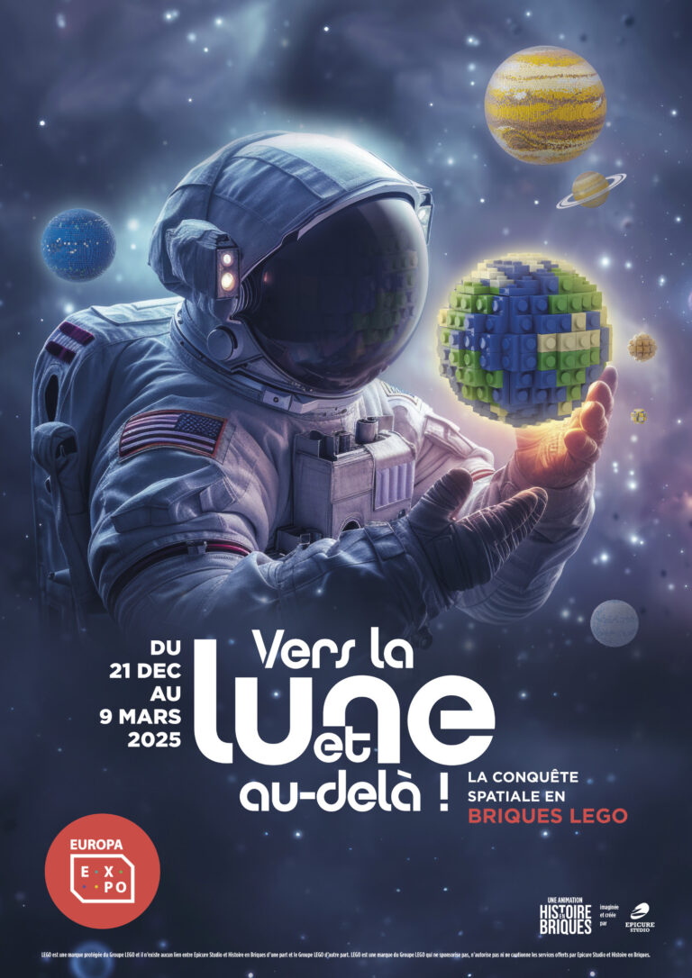 vers la lune et au delà la conquête spatiale en brique lego à la gares de liège