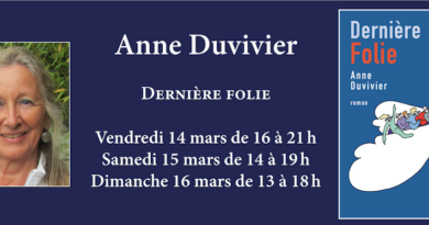 Anne duvivier vous présente son 6eme roman à la Foire du livre de bruxelles