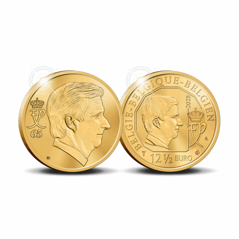 pièce en or à l'occasion des 65 ans du Roi Philippe