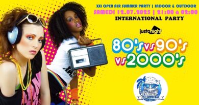 INTERNATIONAL OPEN AIR PARTY – Le Yéti Summer Bar | 80’s 90’s 2000’s – Powered By Just A Night