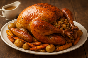 Dinde rôtie au four