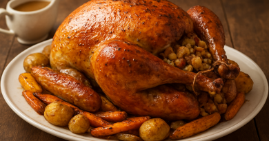 Dinde rôtie au four (pour 8 personnes)