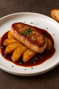 Foie-Gras-Poele-Pommes-Caramelisees-Sauce-au-Porto