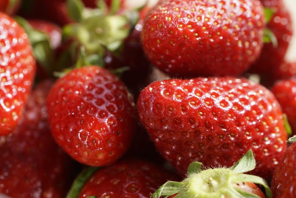 Fraises dans du vinaigre