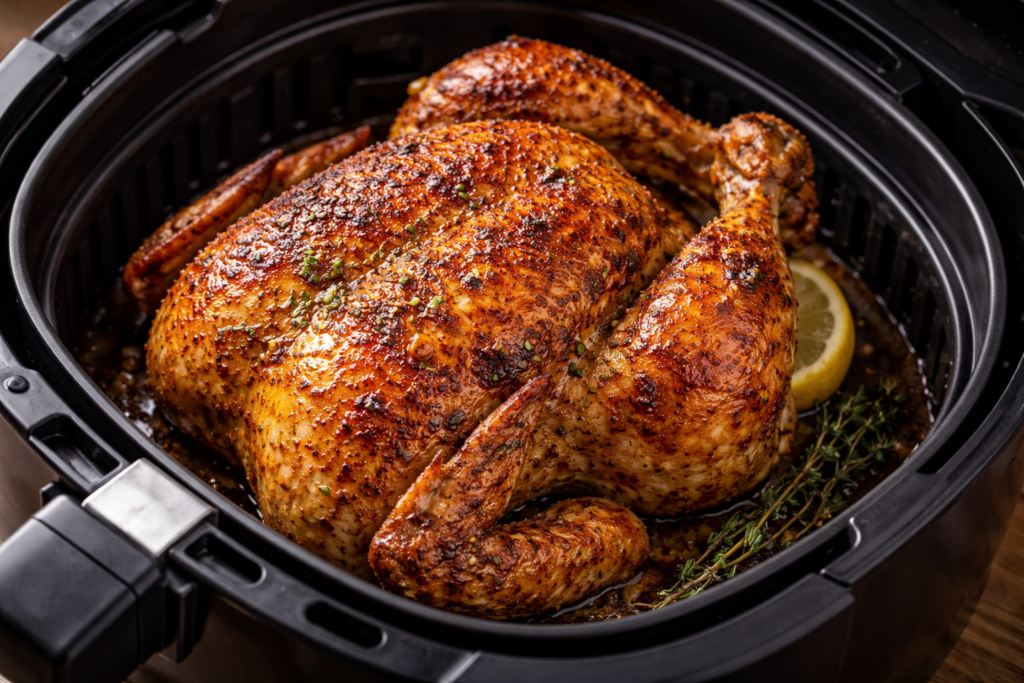 Poulet rôti à l’Airfryer le secret des chefs pour une peau croustillante