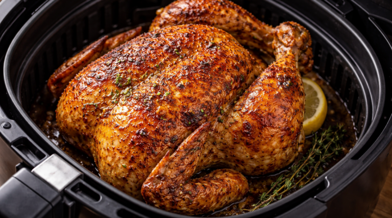Poulet rôti à l’Airfryer le secret des chefs pour une peau croustillante