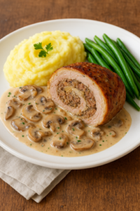 Rôti Rolof façon Grand Chef, sauce crémeuse aux champignons