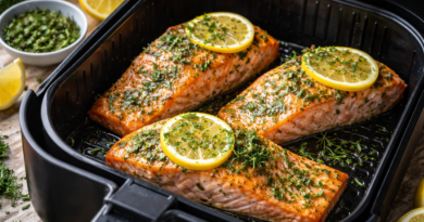 Saumon fondant à l’Airfryer au citron et herbes fraîches
