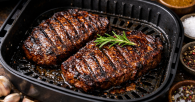 Steaks marinées dans panier à air fryer