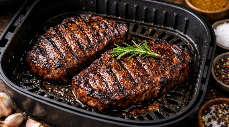 Steaks marinées dans panier à air fryer