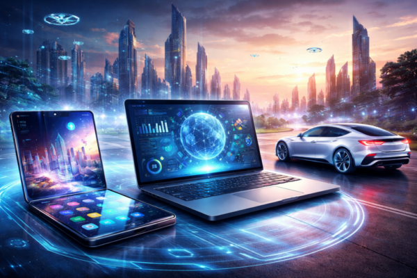 Technologie 2030 Smartphones Ordinateurs Et Voitures Autonomes 