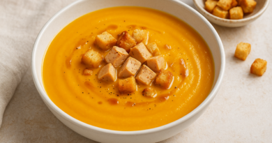 Velouté de potimarron au foie gras