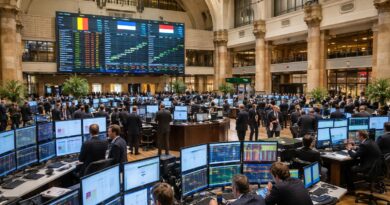Bourse de Bruxelles en pleine activite