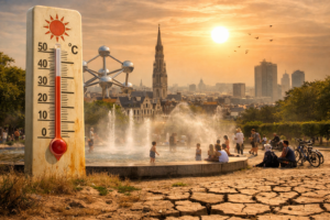 Chaleur extrême à Bruxelles sous le soleil