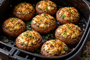 Champignons farcis dores a la perfection