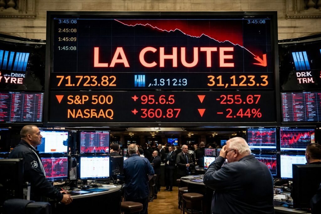 Chute des marchés américains : Nasdaq et S&P 500 secoués par les tensions commerciales