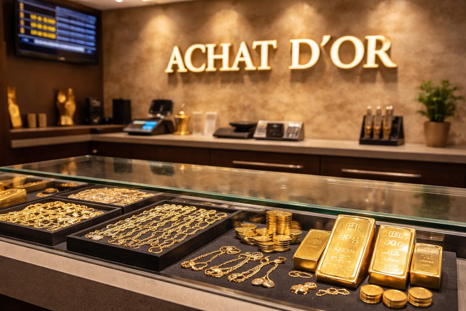 Comptoir dachat dor elegant