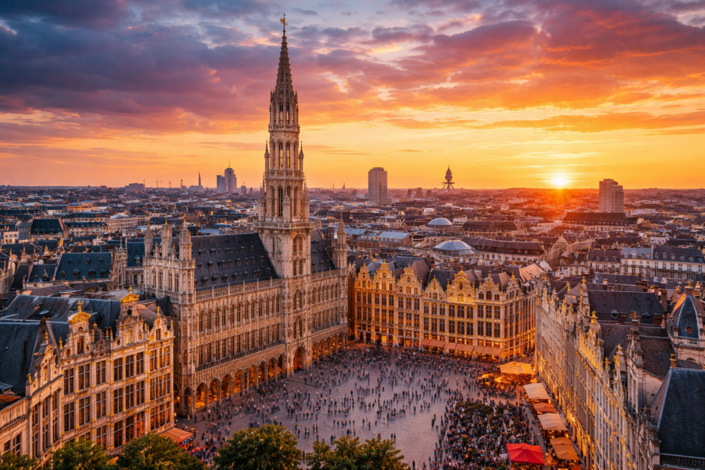 Coucher de soleil sur Bruxelles