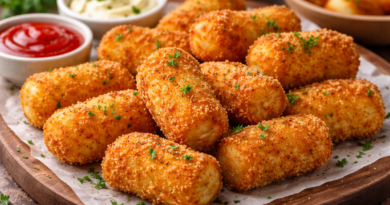 Croquettes de pommes de terre dorées