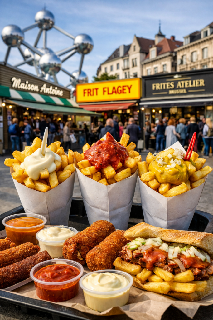 Friteries a Bruxelles et delices belges