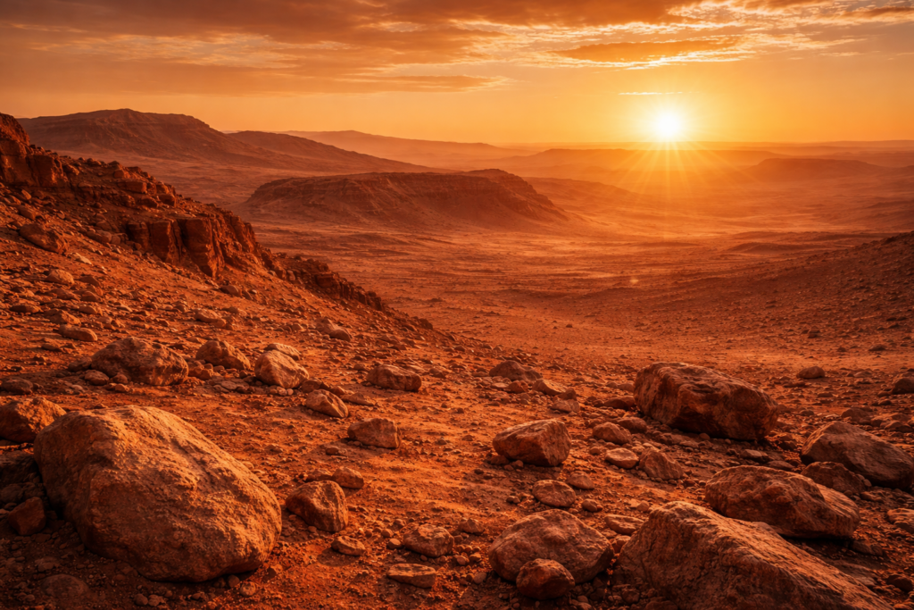 Lever du soleil sur Mars