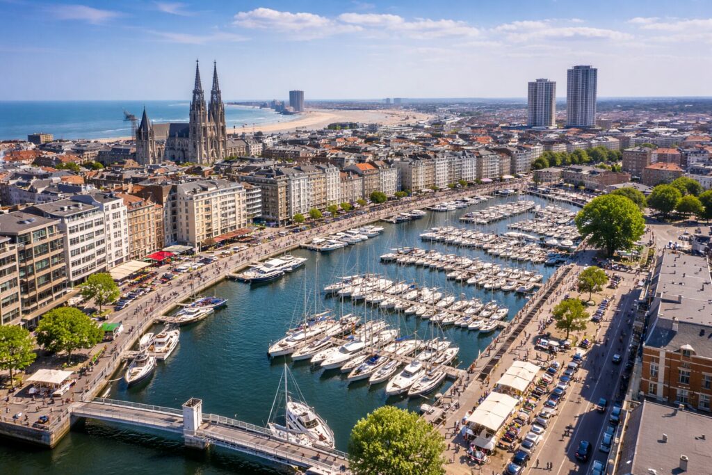 Oostende baignade et architecture urbaine