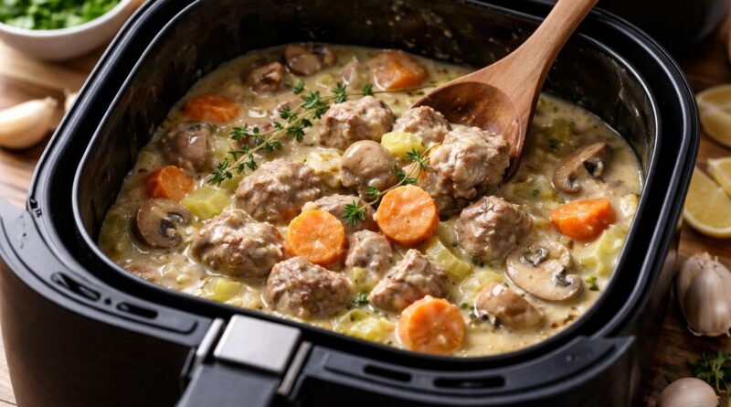 Ragout de veau cremeux a lair fryer
