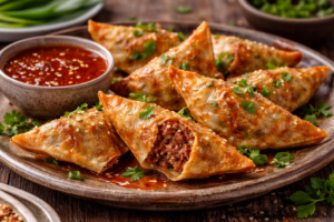 Raviolis de boeuf croustillants et sauce