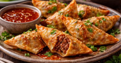 Raviolis de boeuf croustillants et sauce