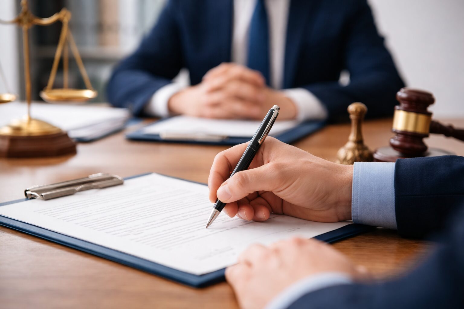 Signature en cours chez le notaire