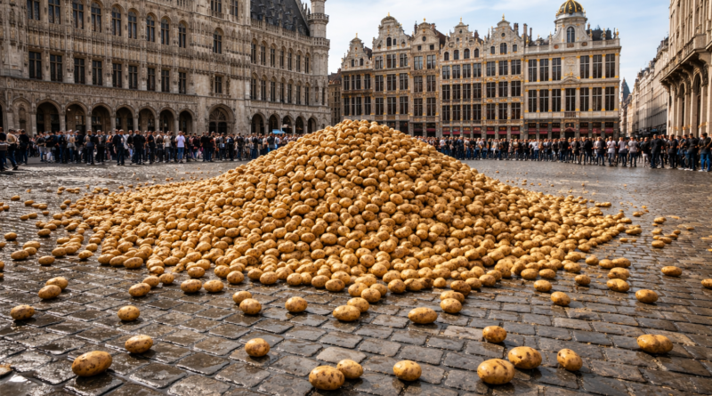 Tas de pommes de terre a Bruxelles
