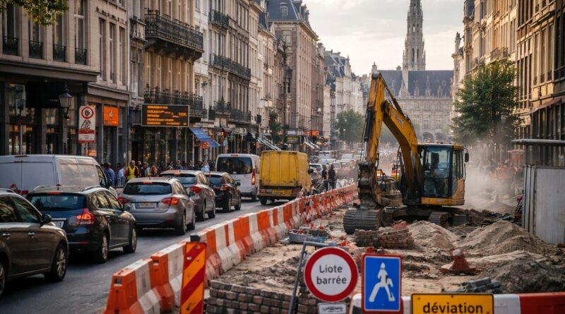Travaux en cours a Bruxelles