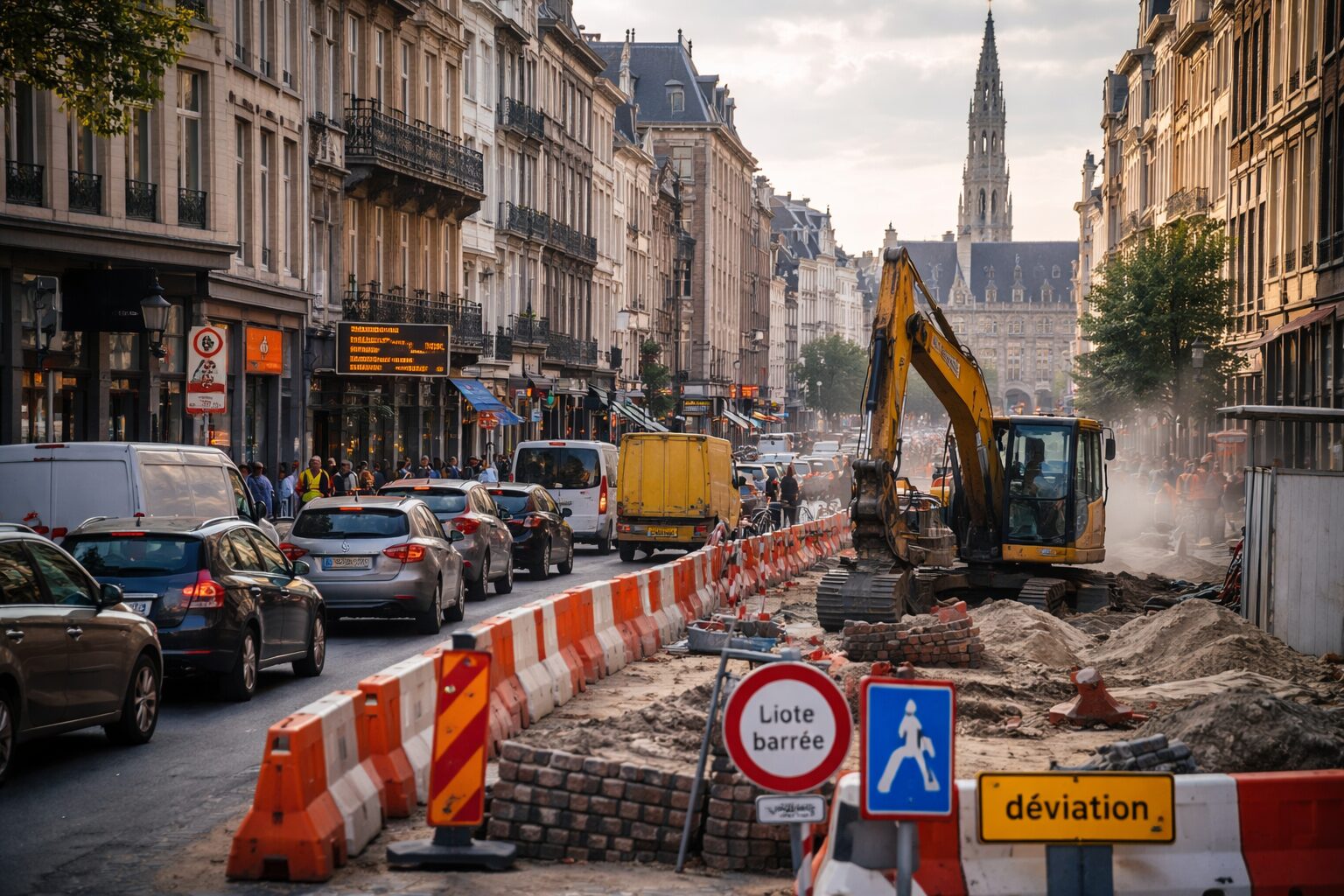 Travaux en cours a Bruxelles