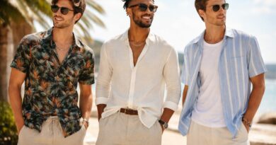 Trois amis styles a la plage