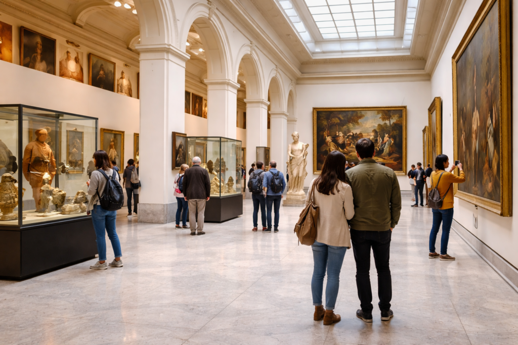 Visite d'un musée d'art classique